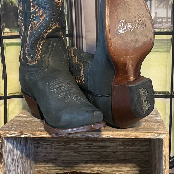 Dan Post Shoes - Dan Post Black and Brown Heeled Boots